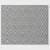 Zebra's Head Wrapping Paper Cadeaupapier (Vlak)