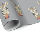 Zebra's Head Wrapping Paper Cadeaupapier (Rol Hoek)