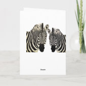 Zebras Heart Valentijn Kaart (Achterkant)