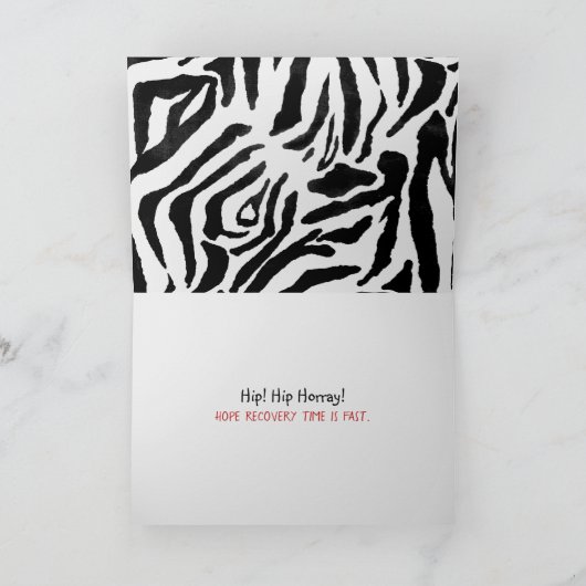 Zebras Hip Replacement Surgery Kaart (Binnen)