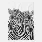 Zebras - Hug - Tekening Theedoek (Verticaal)