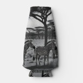 Zebras in Afrika Olieverf, botkoeler Flesjeskoeler (Voorkant)