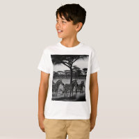 Zebras in Afrika Olieverf, Kinder T-shirt