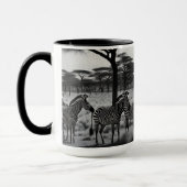 Zebras in Afrika Olieverf, koffie-Mok Mok (Links)