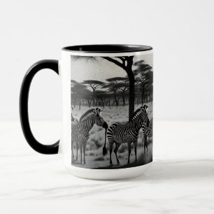 Zebras in Afrika Olieverf, koffie-Mok Mok