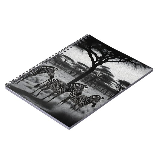 Zebras in Afrika Olieverf, Notitieboek (Linkerzijde)