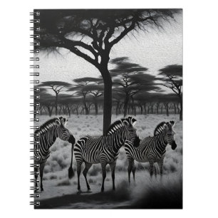Zebras in Afrika Olieverf, Notitieboek