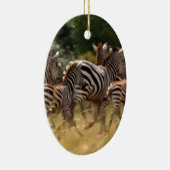 Zebra's in beweging: een reis van duizend mijl keramisch ornament (Rechts)