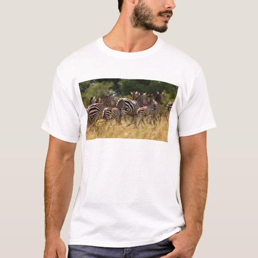 Zebra's in beweging: een reis van duizend mijl t-shirt (Voorkant)