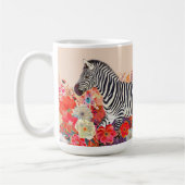 Zebra's in Bloemen Koffiemok (Links)