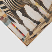Zebra's in de moderne kunst decoupage tissuepapier (Detail)
