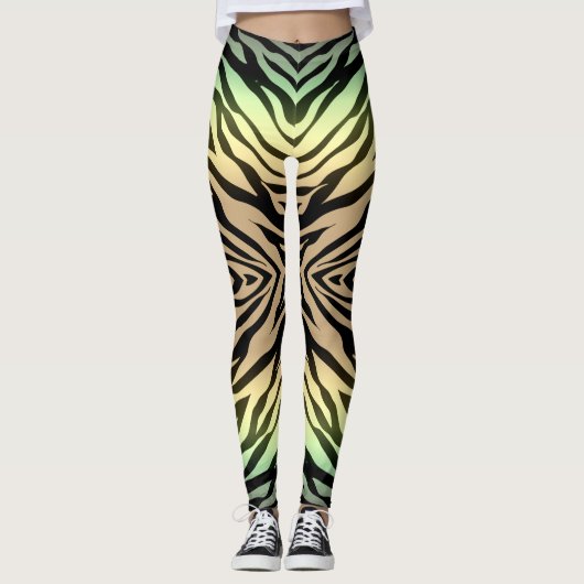 Zebra's in het bos leggings (Voorkant)