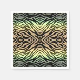 Zebra's in het bos servet