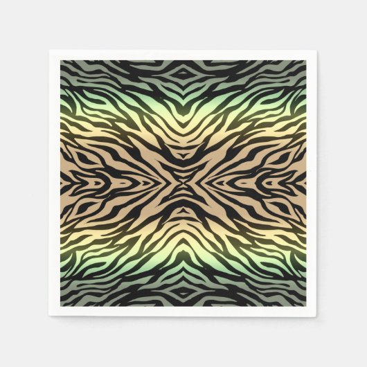 Zebra's in het bos servet (Voorkant)