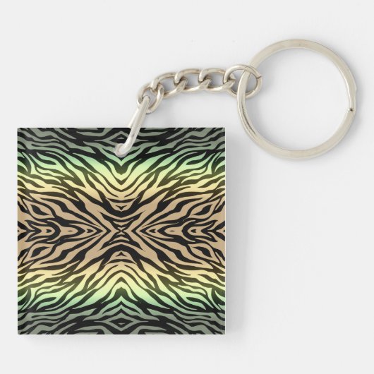 Zebra's in het bos sleutelhanger (Achterkant)