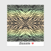 Zebra's in het bos sticker (Vel)