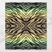 Zebra's in het bos wijn etiket (Enkel label)