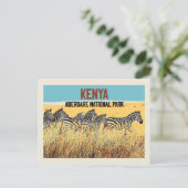 Zebras in Kenia, Aberdare National Park Briefkaart (Staand voorkant)
