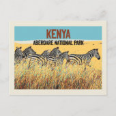 Zebras in Kenia, Aberdare National Park Briefkaart (Voorkant)