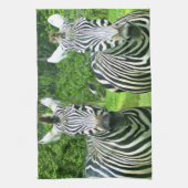 Zebra's in Meadow Breeze Theedoek (Verticaal)