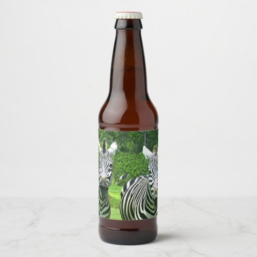 Zebra's in Meadow Brew Bier Etiket (Voorkant)