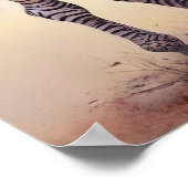 Zebras in Safari Serene Afrikaanse Wildlife Art Poster (Hoek)