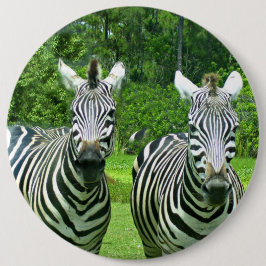 Zebra's in weiland moment ronde button 6,0 cm