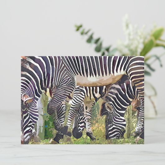 ZEBRAS-INVITATIE (Staand voorkant)