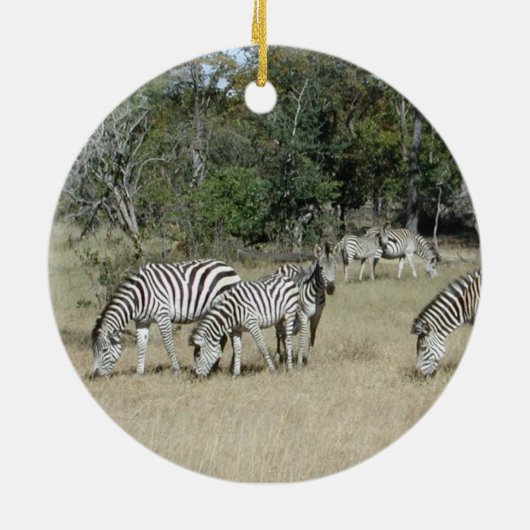 Zebras Keramisch Ornament (Achterkant)