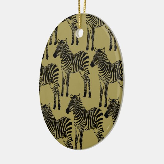 Zebras Keramisch Ornament (Links)