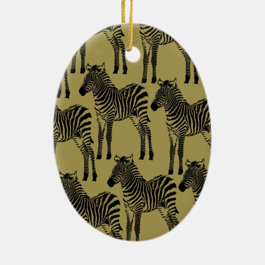 Zebras Keramisch Ornament (Achterkant)