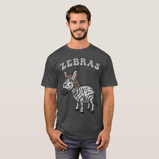 Zebras kid animal retro t-shirt (Voorkant volledig)