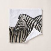 Zebras kop/staart bad handdoek (Wasdoekje)