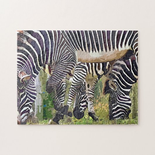 ZEBRAS LEGPUZZEL (Horizontaal)