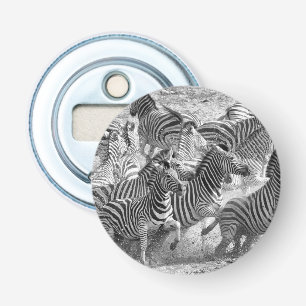 Zebras loopt button flesopener