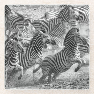 Zebras loopt glazen onderzetter
