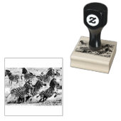 Zebras loopt rubberstempel (Gestempeld)