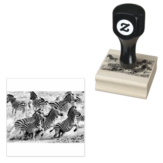 Zebras loopt rubberstempel (Gestempeld)