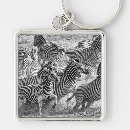 Zebras loopt sleutelhanger (Voorkant)