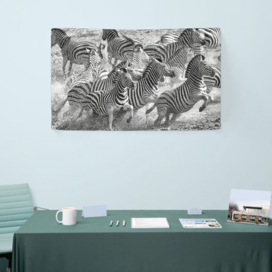 Zebras loopt spandoek (Beurs)