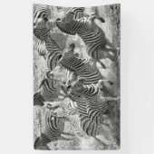 Zebras loopt spandoek (Verticaal)
