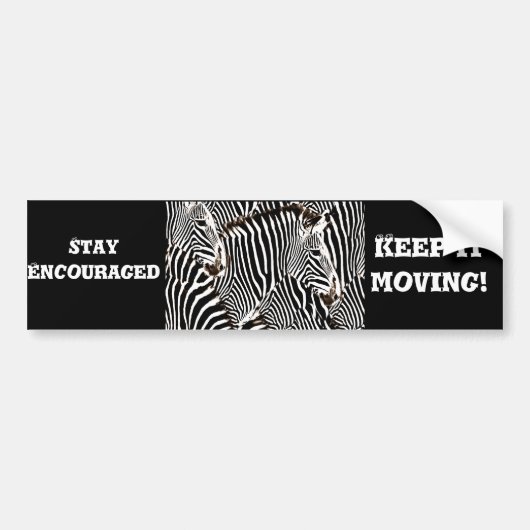 Zebras love_ bumpersticker (Voorkant)
