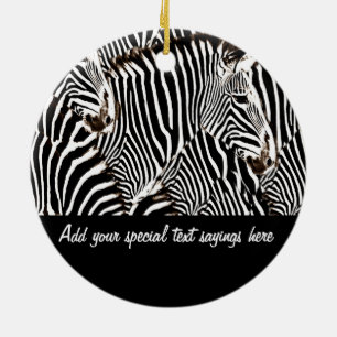 Zebras love_ keramisch ornament