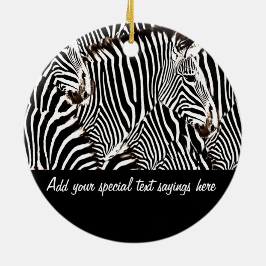 Zebras love_ keramisch ornament (Achterkant)
