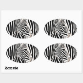 Zebras love_ ovale sticker (Vel)
