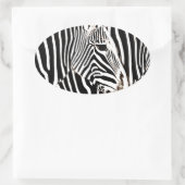 Zebras love_ ovale sticker (Tas)
