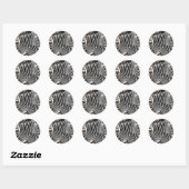 Zebras love_ ronde sticker (Vel)