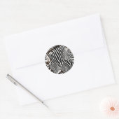 Zebras love_ ronde sticker (Envelop)