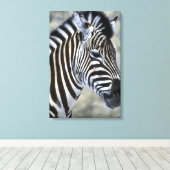 Zebras Lovers Art Canvas Afdruk (Insitu (Houten vloer))