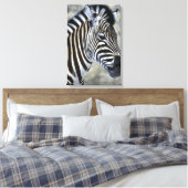 Zebras Lovers Art Canvas Afdruk (Insitu (Slaapkamer))